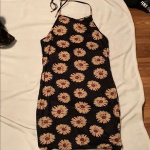 sunflower halter top dress